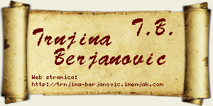 Trnjina Berjanović vizit kartica